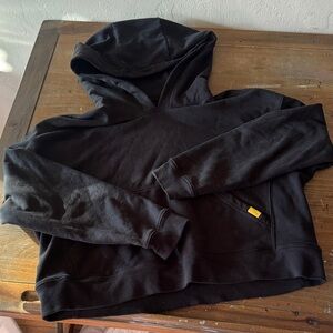 Yellow Label Co Black Cropped Hoodie